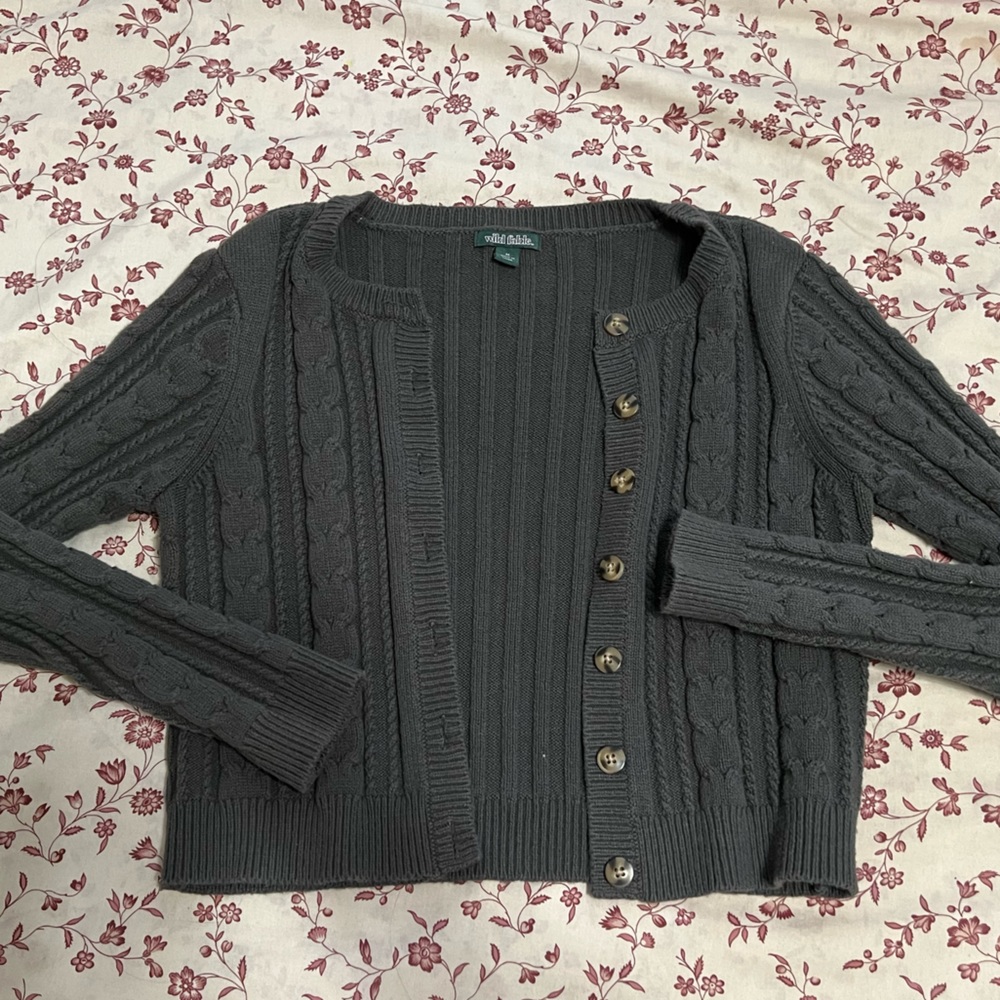 Green cardigan